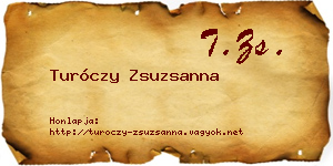 Turóczy Zsuzsanna névjegykártya